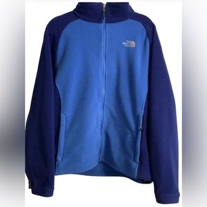 North Face Men’s Lg Fleece 2 Tone Blue excellent condition!!
